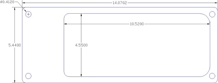 FOG-1217 Injector Base Gasket, Fowler Kobelco 14-71 SSI T/F Aerodyne Injector, Steelcore Lam. w/Silicone, 4.55 x 10.52, .100 in.
