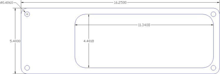 FOG-1233 Injector Base Gasket, Universal Injector, Paper w/Silicone Coating, 4.40 in. x 11.25 in., .060 in.