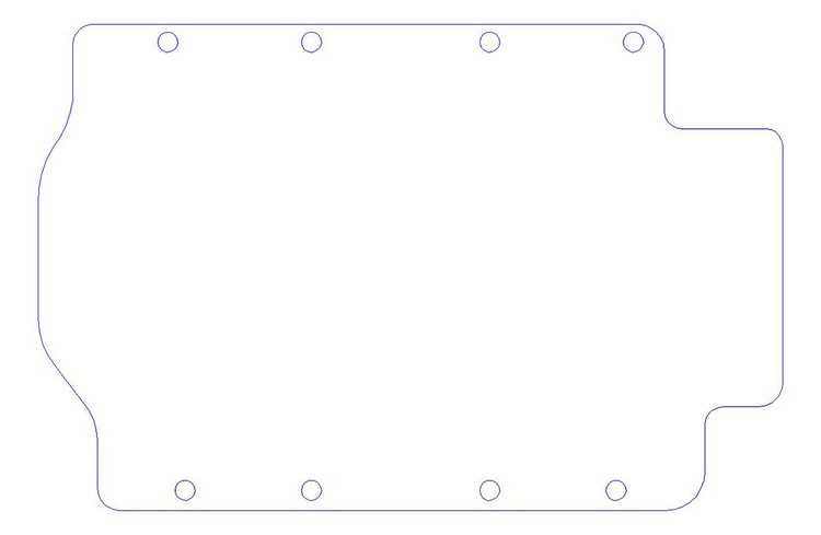 FOG-3127A Exhaust Port Block-Off Kit, UNIVERSAL SUPERCHARGER, ALUMINUM, BASE PORT COVER for 4.25" x 14.85", .100"