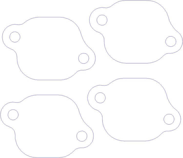 FOG-3184P Plastic Exhaust Port Covers, Ford Esslinger 2300 I-4, Set of 4