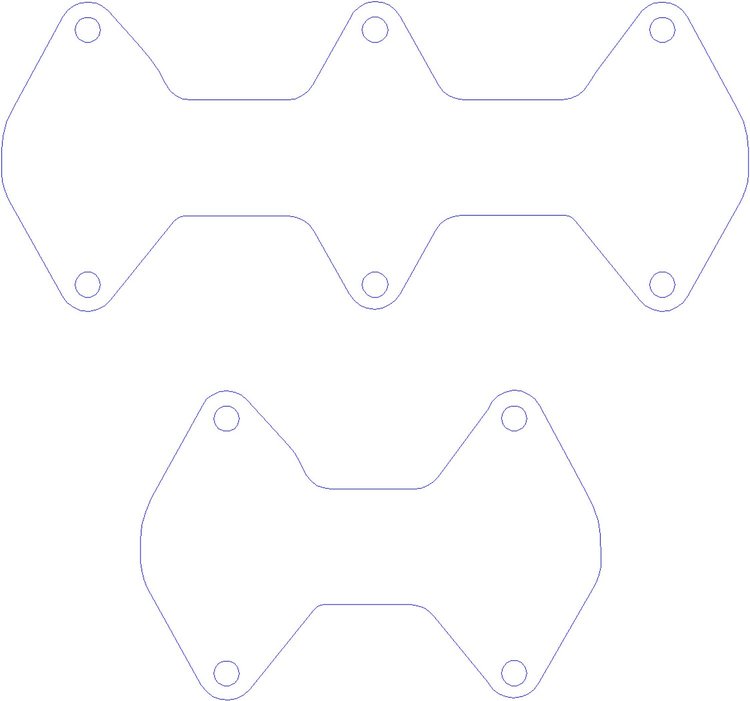 FOG-3249P Plastic Exhaust Port Covers, Ford MOD 6.8L Sohc 2005-2011 3V, (3 & 2 Segment), Set of 4