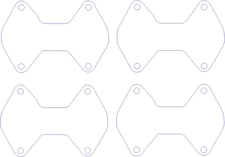FOG-3250P Plastic Exhaust Port Covers, Ford MOD 4.6L Sohc 2005-2011 3V, (2 & 2 Segment), Set of 4