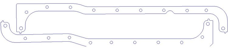 FOG-5002 Oil Pan Gasket, Ford SB 260-351W, Set, Paper w/Silicone Coating w/end Seals, .060 in., Set of 4