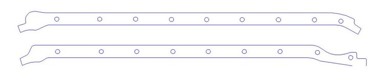 FOG-5009-4 Oil Pan Gasket, Chevy BB 396-454CI Gen. 4 1965-1984 9 Hole, Set, Steelcore Laminate w/Silicone, .100 in., Set of 4