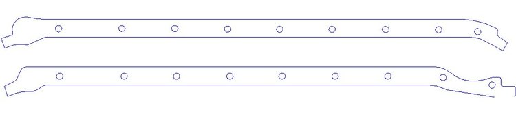 FOG-5009 Oil Pan Gasket, Chevy BB 396-454CI Gen. 4 1965-1984 9 Hole, Set, Paper w/Silicone Coating, .060 in., Set of 4