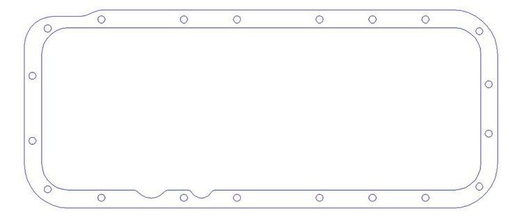 FOG-5010-2 Oil Pan Gasket, CHRYS/KB/BAE HEMI & BB, .120", Paper w/Silicone Coating, Sold Individually