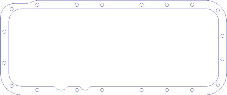 FOG-5010 Oil Pan Gasket, Chrys. Stk. KB Bae Cn 426CI HEMI & BB 361-440CI, Paper w/Silicone Coating, .060 in.