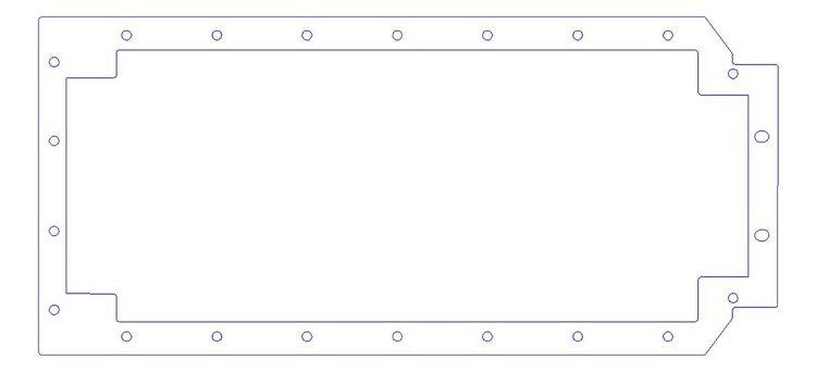FOG-5011-3 Oil Pan Gasket, Arias BB KB Olds-new Century-fontana-mbr 8.3L-10L, Steelcore Laminate w/Silicone Coating, .050 in.