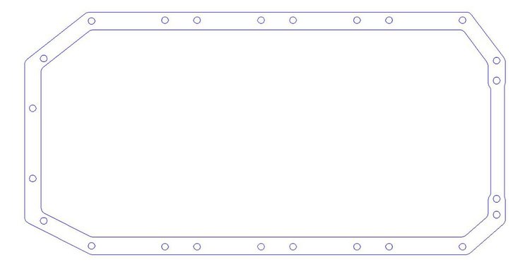 FOG-5013-2 Oil Pan Gasket, Chrys. AJPE 1992 426CI Nitro HEMI, Paper w/Silicone Coating, .120 in.