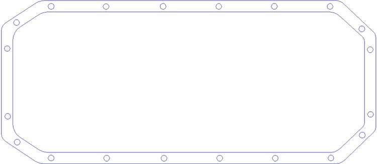 FOG-5016 Oil Pan Gasket, AJPE 481x, Paper w/Silicone Coating, .120 in.