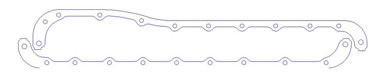 FOG-5018-2 Oil Pan Gasket, Ford BB 460CI, Set, Paper w/Silicone Coating, .120 in., Set of 4