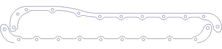 FOG-5018 Oil Pan Gasket, Ford BB 460CI, Set, Paper w/Silicone Coating, .060 in., Set of 4