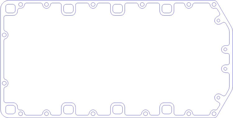 FOG-5019 Oil Pan Gasket, Chevy SB 5.7L LT-5 1993-1995 Dohc, Paper w/Silicone Coating, .060 in.