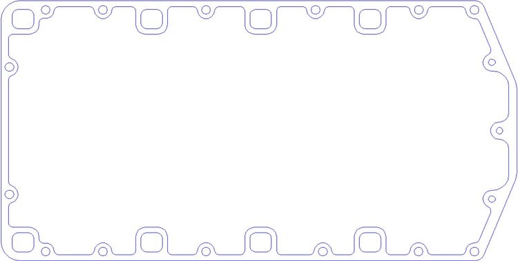 FOG-5026 Oil Pan Gasket, Chevy SB 5.7L LT-5 1990-1992 Dohc, Paper w/Silicone Coating, .060 in.