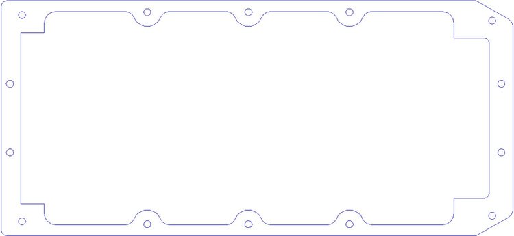 FOG-5031 Oil Pan Gasket, Chevy SB 350CI-400CI Cn Y-block, Paper w/Silicone Coating, .060 in.