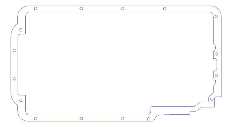 FOG-5033-4 Oil Pan Gasket, Chrys. Cn Wide Y HEMI, Steelcore Laminate w/Silicone Coating, .100 in.