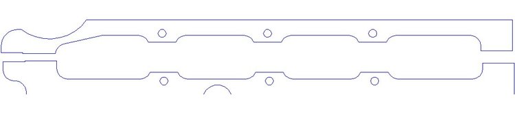FOG-5034 Oil Pan Gaskets, Chevy BB 396-454CI Gen. 4 World Merlin III, w/scallops For Stroker, Steelcore Laminate w/silicone