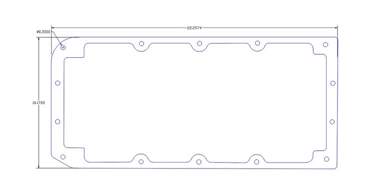 FOG-5061 Oil Pan Gasket, Chevy Cn SB 4.5 In. B.c.'s, Paper w/Silicone Coating, .060 in.