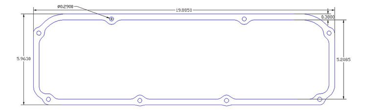FOG-6001-2 Valve Cover Gaskets, Ford Small Block SVO/Yates 351C, Thickness: .120 in., Paper w/Silicone
