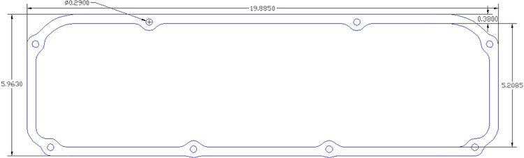 FOG-6001 Valve Cover Gaskets, Ford Small Block SVO/Yates 351C, Thickness: .060 in., Paper w/Silicone