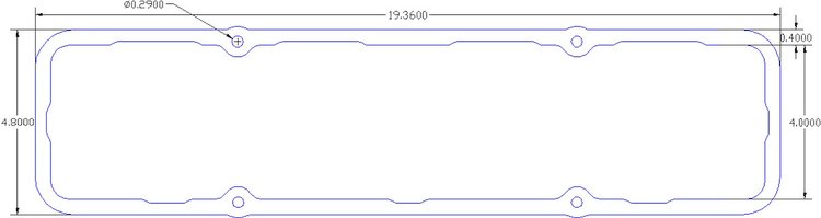 FOG-6002-9 Valve Cover Gaskets, Chevy Small Block Brodix 12 265-400ci 18-Deg, Paper w/Silicone, Thickness: .090 in.