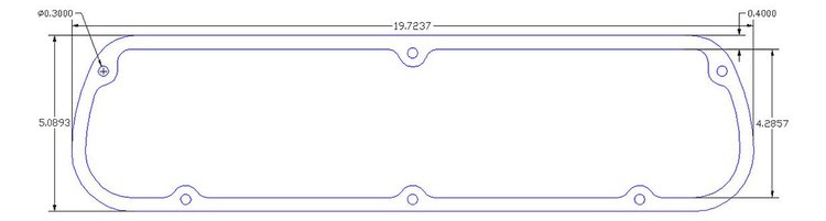 FOG-6008-2 Valve Cover Gaskets, Ford Small Block Stock 260-351W, Thickness: .120 in., Paper w/Silicone