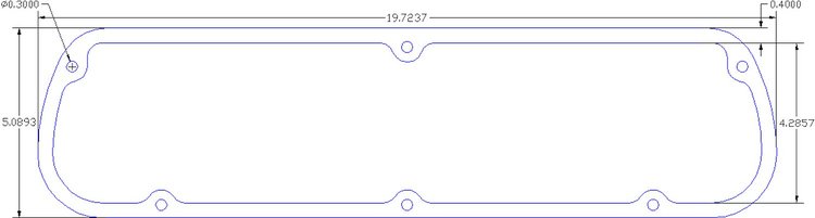 FOG-6008 Valve Cover Gaskets, Ford Small Block Stock 260-351W, Thickness: .060 in., Paper w/Silicone