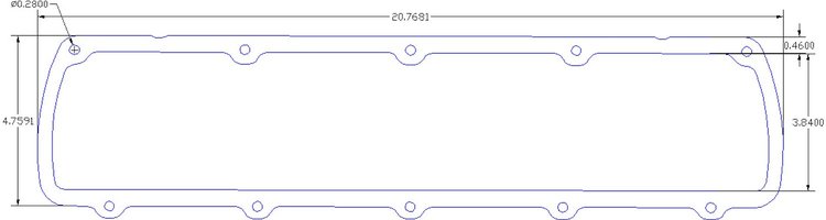 FOG-6009 Valve Cover Gaskets, Oldsmobile 330-455ci V8, Thickness: .060 in., Paper w/Silicone