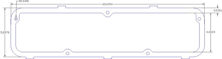 FOG-6012-9 Valve Cover Gaskets, Ford Big Block 352-428CJ & 428SCJ, Thickness: .090 in., Paper w/Silicone