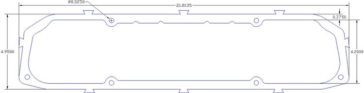 FOG-6013 Valve Cover Gaskets, Chrysler Big Block 361-440ci, Thickness: .060 in., Paper w/Silicone