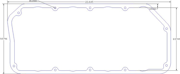 FOG-6014 Valve Cover Gaskets, Chrysler KB TFX VENEY BAE-98 Hemi, Thickness: .100 in., For .250 in. Bolts, Steelcore Laminate