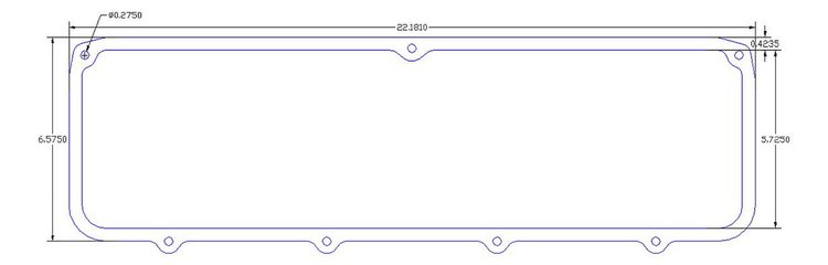 FOG-6018-2 Valve Cover Gaskets, Pro Stock/Modular-DRCE 6-Bolt, Thickness: .120 in., Paper w/Silicone