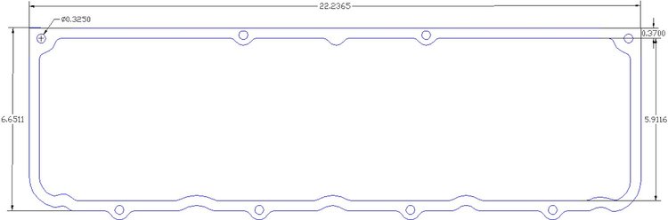 FOG-6019 Valve Cover Gaskets, Pro Stock/Modular-DRCE-2 500ci 8-Bolt, Thickness: .060 in., Paper w/Silicone