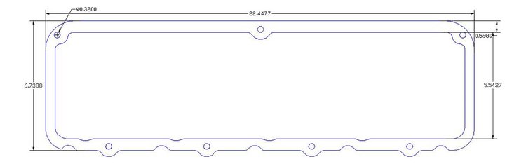 FOG-6021-4 Valve Cover Gaskets, Pro Stock/Modular-Rodeck/AJPE-TFX 481X, Thickness: .100 in., Steelcore Laminate w/Silicone
