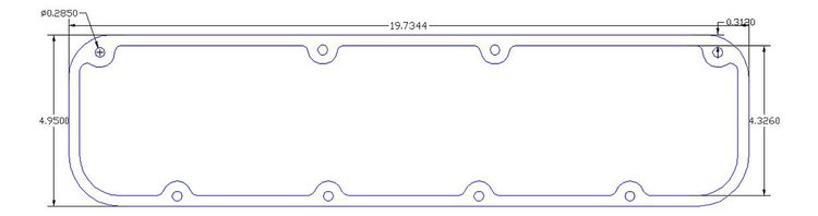 FOG-6022-1 Valve Cover Gasket/Spacer Kit, Ford SB Kaase 351C SVO Canted 8-Bolt, Thickness: .060/.250 in., Paper w/Silicone