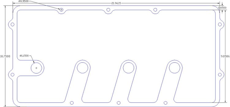 FOG-6024-4 Valve Cover Gaskets, Ford Big Block/Kaase 429ci Late Shotgun Hemi, Thickness: .100 in., Steelcore Laminate w/Silicone