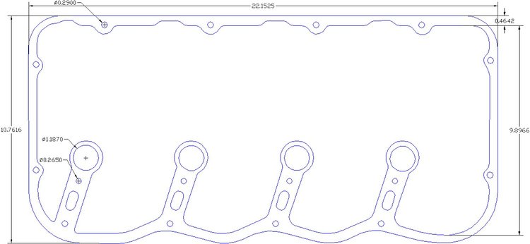 FOG-6026 Valve Cover Gaskets, Pro Stock/Modular Sonny's 800ci 12-Bolt Hemi, Thickness: .060 in., Paper w/Silicone