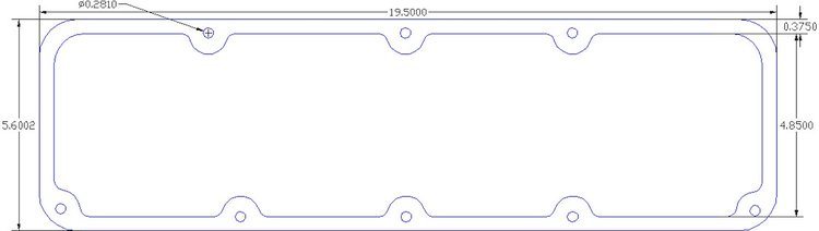 FOG-6086 Valve Cover Gaskets, Chevy Small Block Dart-Buick 350ci, Thickness: .060 in., Paper w/Silicone