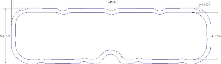 FOG-6091 Valve Cover Gasket, Chevy Donovan Ohv I-4, Thickness: .060 in., Paper w/Silicone