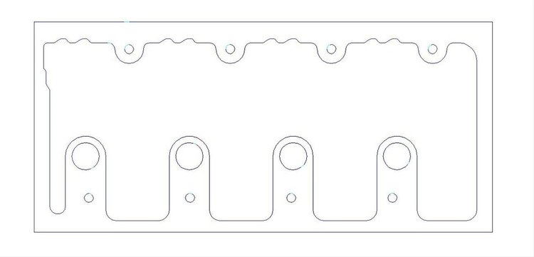 FOG-6092 Valve Cover Gaskets, Ford Big Block Kaase 429ci Shotgun Hemi Early, Thickness: .060 in., Paper w/Silicone