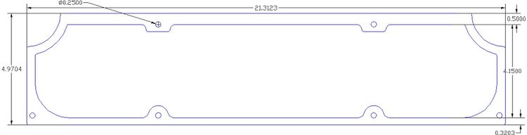 FOG-6097 Valve Cover Gaskets, Chrysler Big Block B1-5X Billet, Thickness: .060 in., Paperw/Silicone