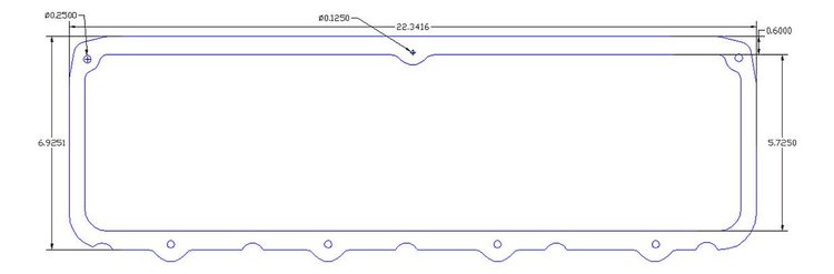 FOG-6098-2 Valve Cover Gaskets, Pro Stock/Modular-DRCE 7-Bolt, Thickness: .120 in., Paper w/Silicone