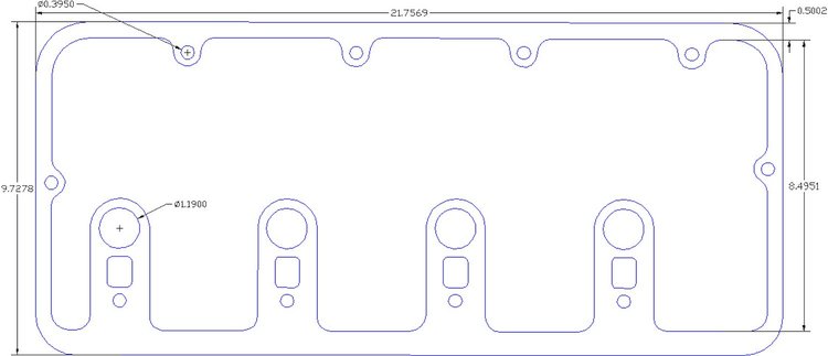 FOG-6118-2 Valve Cover Gaskets, Ford Big Block Stock Boss 429 Hemi, Thickness: .120 in., Paper w/Silicone