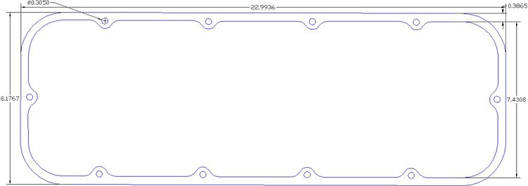 FOG-6122 Valve Cover Gaskets, Chevy Edelbrock 11-Deg, Thickness: .060 in., Paper w/Silicone