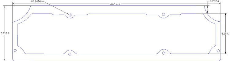 FOG-6130-9 Valve Cover Gaskets, Chrysler Big Block B1-5X Billett, Thickness: .090 in., Paper w/Silicone