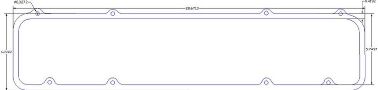 FOG-6134-4 Valve Cover Gaskets, GM Pro Stock/Mod AJPE TFX 481X, Thickness: .100 in., Steelcore Laminate w/Silicone