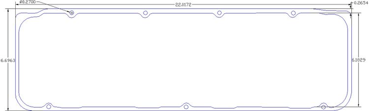 FOG-6135-2 Valve Cover Gaskets, GM Pro Stock/Pro Mod-Sonny's Wedge 5 in. B.C., Thickness: .120 in., Paper w/Silicone
