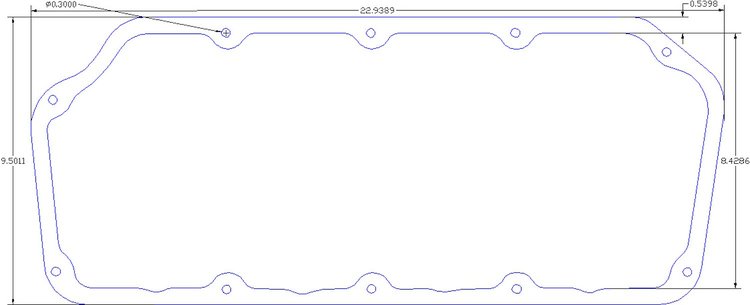 FOG-6141 Valve Cover Gaskets, Chrysler Stock 426 "K" Hemi, Thickness: .100 in., Steelcore Laminate w/Silicone