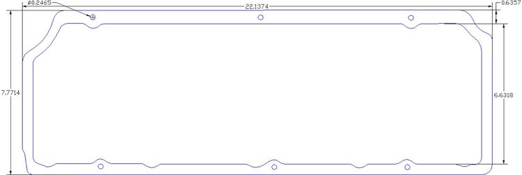 FOG-6144 Valve Cover Gaskets, GM Pro Stock/Pro Mod AJPE Dodge, Thickness: .100 in., Steelcore Laminate w/Silicone