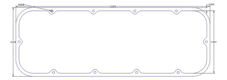 FOG-6154-2 Valve Cover Gaskets, Chevy Big Block Edelbrock BV-3, Thickness: .120 in., Paper w/Silicone
